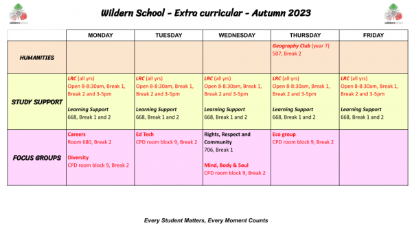 Autumn 23 extra curricular 2