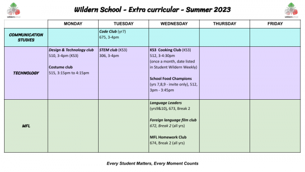 Summer 23 extra curricular 1